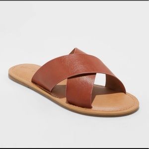 Colene Crossband Slide Sandals - Size 9